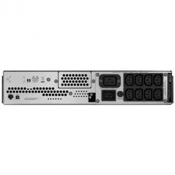 APC Smart-UPS C, linijinis interaktyvus, 3kVA, 2U stelažinis, 230V, 8x IEC C13+1x IEC C19 lizdai, USB ir RS232, AVR, grafinis LCD