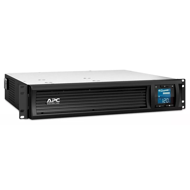 APC Smart-UPS C, linijinis interaktyvus, 1000VA, stelažinis 2U, 230V, 4x IEC C13 išvadai, SmartConnect prievadas, USB ir Serial ryšys, AVR, grafinis LCD