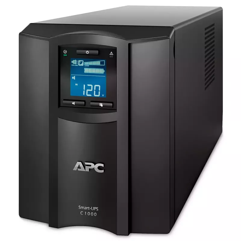APC Smart-UPS C 1000VA linijinis-interaktyvus UPS, bokštas, 230V, 8x IEC C13, SmartConnect, USB, RS232, AVR, grafinis LCD