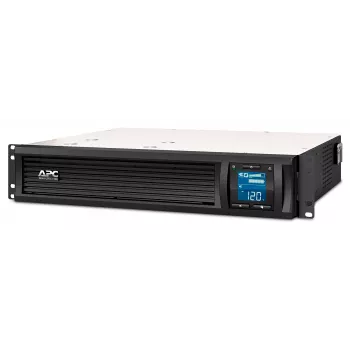 APC Smart-UPS C, linijinis interaktyvus, 1500VA, 2U stelažinis, 230V, 4x IEC C13 lizdai, SmartConnect prievadas, USB ir RS232 ryšys, AVR, grafinis LCD