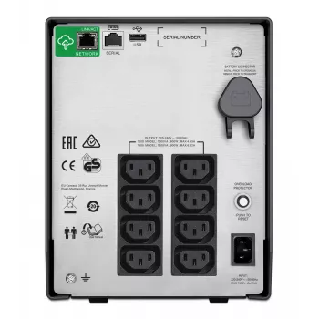 APC Smart-UPS SMC1500IC - 8x C13, USB, SmartConnect, 1500VA, linijinis-interaktyvus, 1.5 kVA, 900 W, sinusas, 170 V, 300 V
