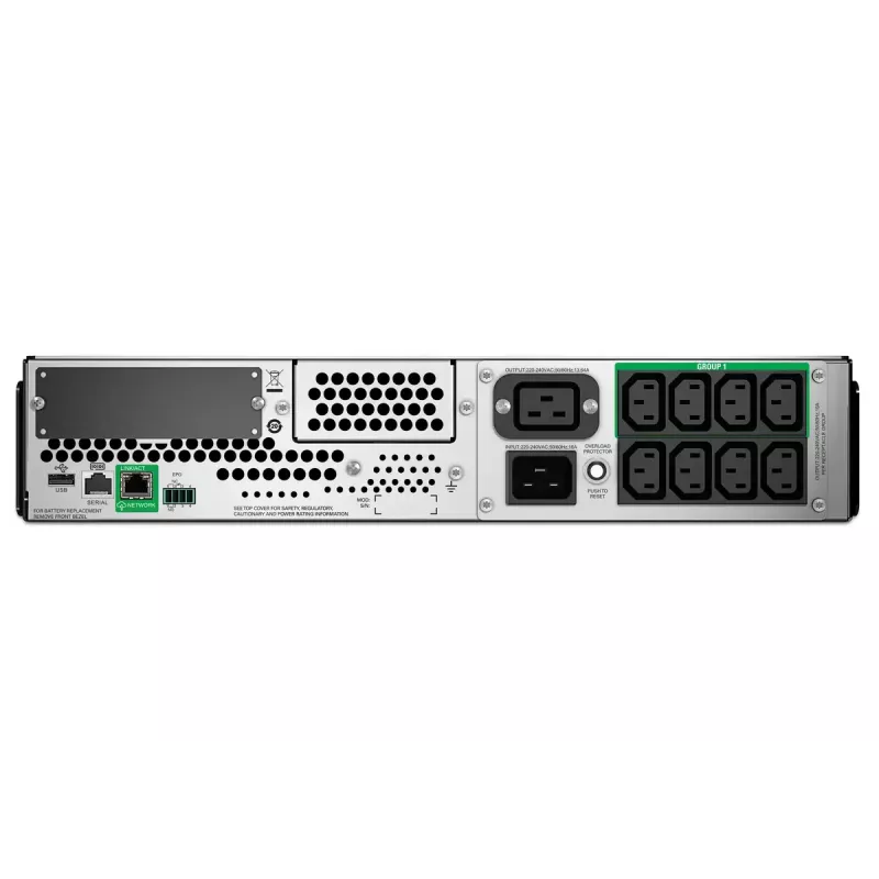 APC Smart-UPS SMT2200RMI2UC – 8x C13, 1x C19, USB, 2U stelažinis, SmartConnect, 2200VA