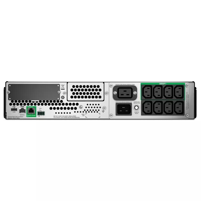APC Smart-UPS SMT3000RMI2UC - 8x C13, 1x C19, USB, stelažinis 2U, SmartConnect, 3000VA