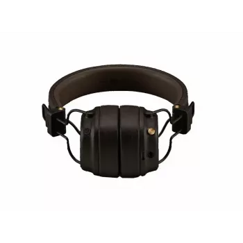 Ausinės MARSHALL Major V — over-ear belaidės Bluetooth 5.3, 100 h baterija, USB-C, 3,5 mm, 32 Ω, 40 mm tvarkyklės, bronzinės