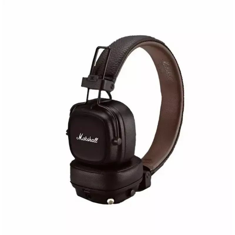 Ausinės MARSHALL Major V — over-ear belaidės Bluetooth 5.3, 100 h baterija, USB-C, 3,5 mm, 32 Ω, 40 mm tvarkyklės, bronzinės