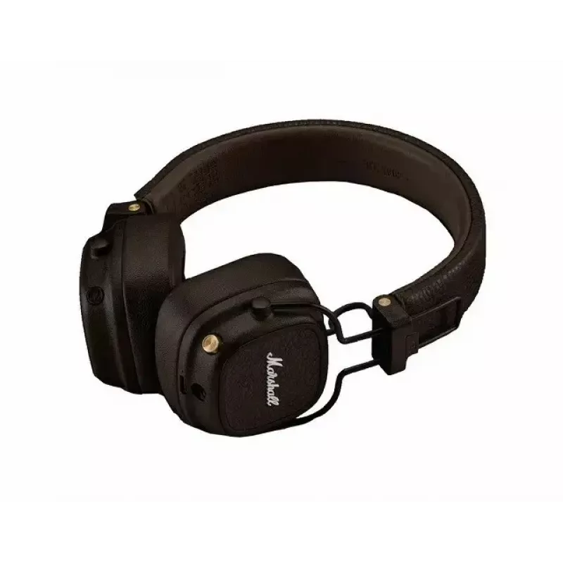 Ausinės MARSHALL Major V — over-ear belaidės Bluetooth 5.3, 100 h baterija, USB-C, 3,5 mm, 32 Ω, 40 mm tvarkyklės, bronzinės