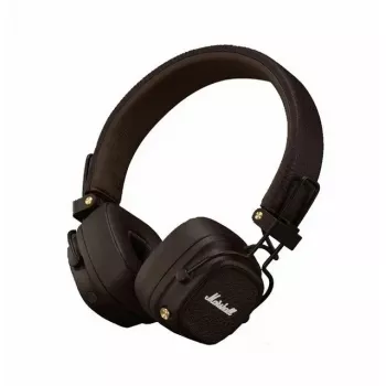 Ausinės MARSHALL Major V — over-ear belaidės Bluetooth 5.3, 100 h baterija, USB-C, 3,5 mm, 32 Ω, 40 mm tvarkyklės, bronzinės