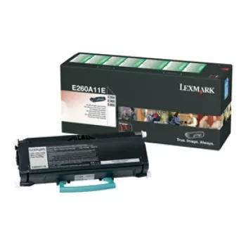 Kasetė su toneriu Lexmark E260A11E 3000 puslapių Juoda