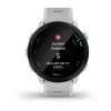 Išmanusis laikrodis GARMIN Forerunner 55 — 42 mm apvalus sportinis laikrodis, GPS/GLONASS/Galileo, 14 dienų baterija, 5 ATM, silikoninis baltas dirželis