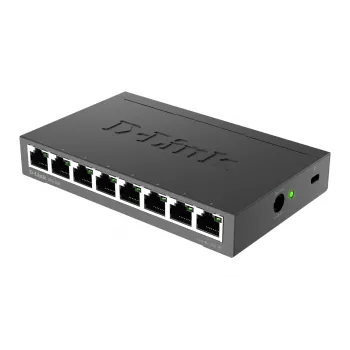 D-Link DGS-108 nevaldomas L2 Gigabit Ethernet (10/100/1000) juodas