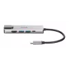 D-Link 5 viename USB-C centras su HDMI / Ethernet ir Power Delivery
