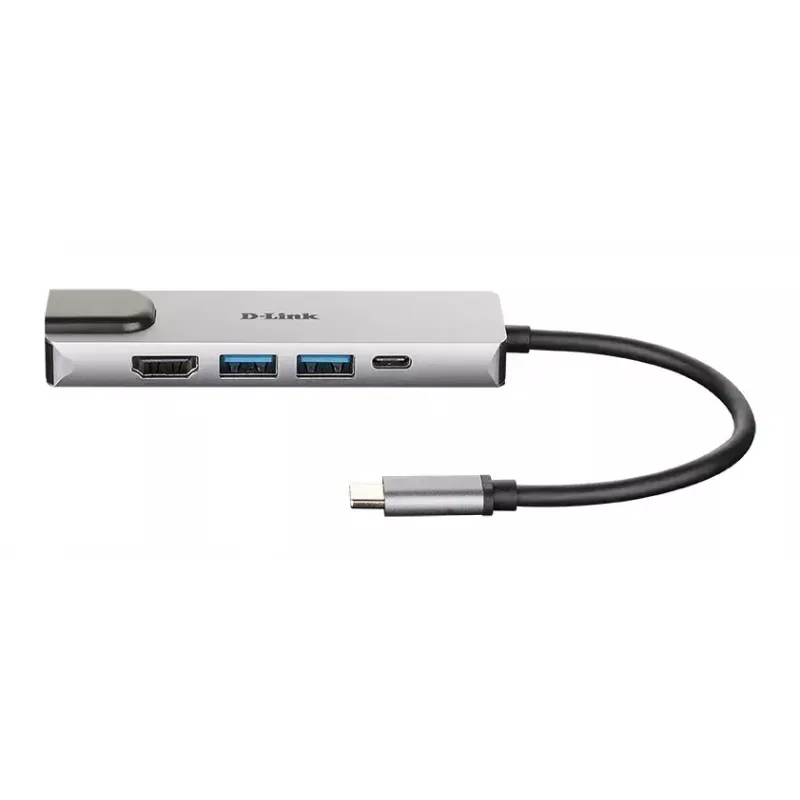 D-Link 5 viename USB-C centras su HDMI / Ethernet ir Power Delivery