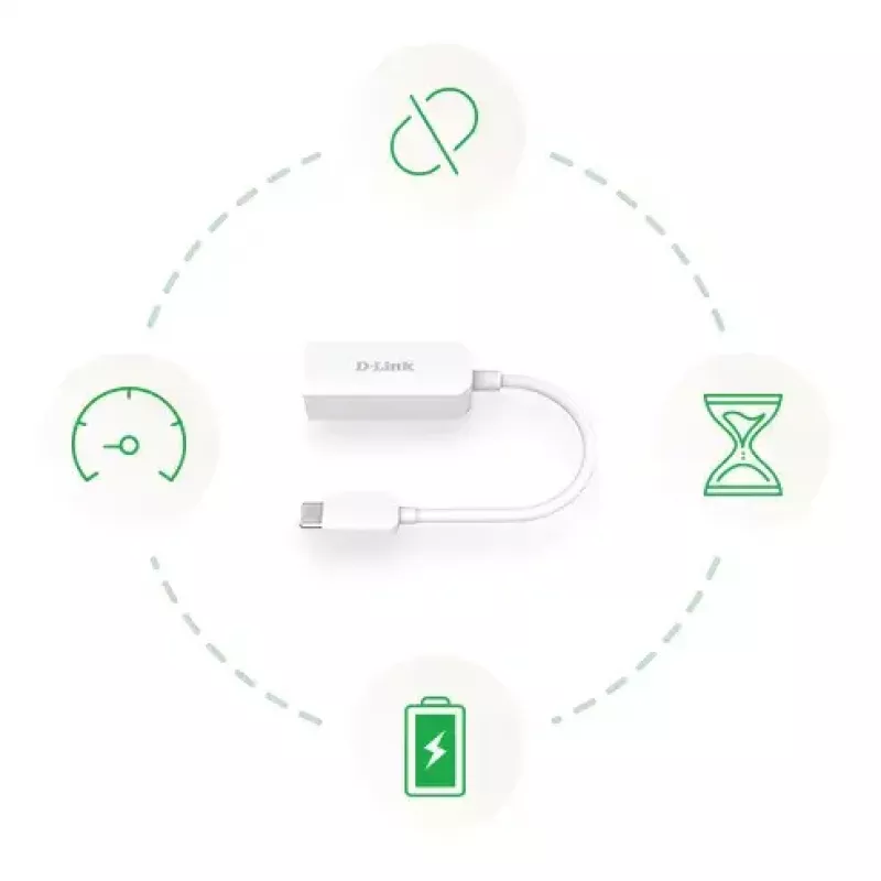 Eterneto adapteris D-Link DUB-E250 USB-C į 2.5G