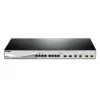 D-Link DXS-1210-12TC/E valdomas L2 tinklo jungiklis 10G Ethernet (100/1000/10000) 1U juoda, sidabrinė