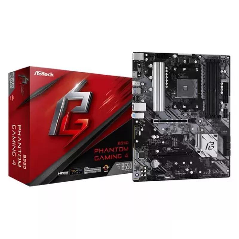 ASRock B550 Phantom Gaming 4 AMD B550 Socket AM4 ATX pagrindinė plokštė