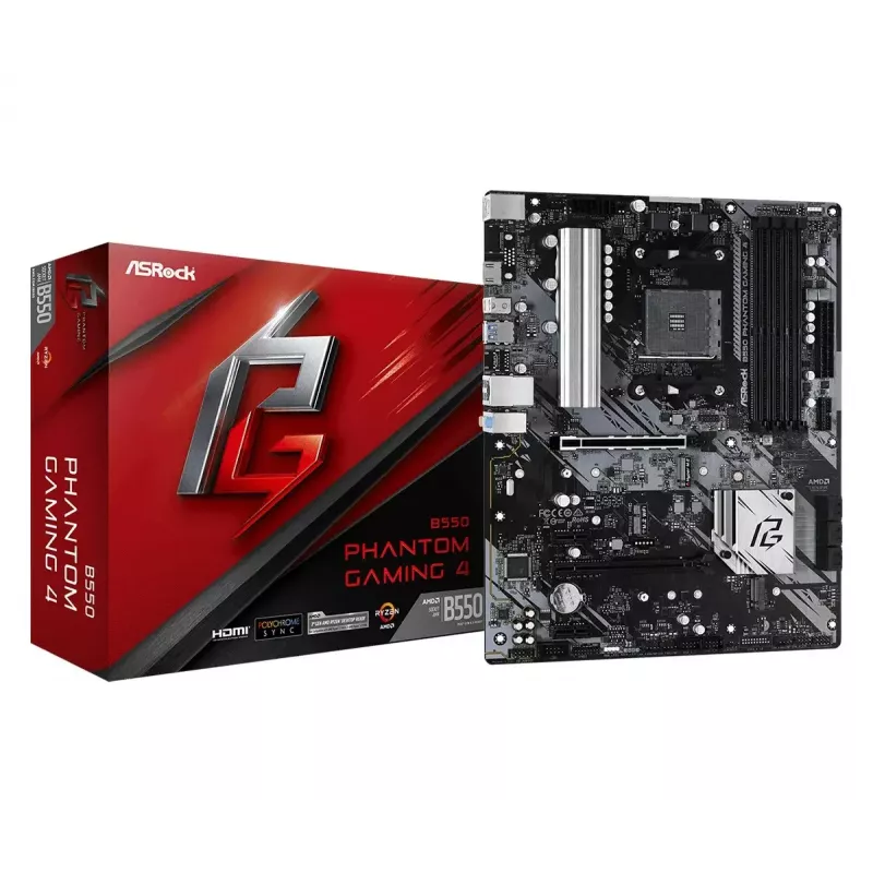ASRock B550 Phantom Gaming 4 AMD B550 Socket AM4 ATX pagrindinė plokštė