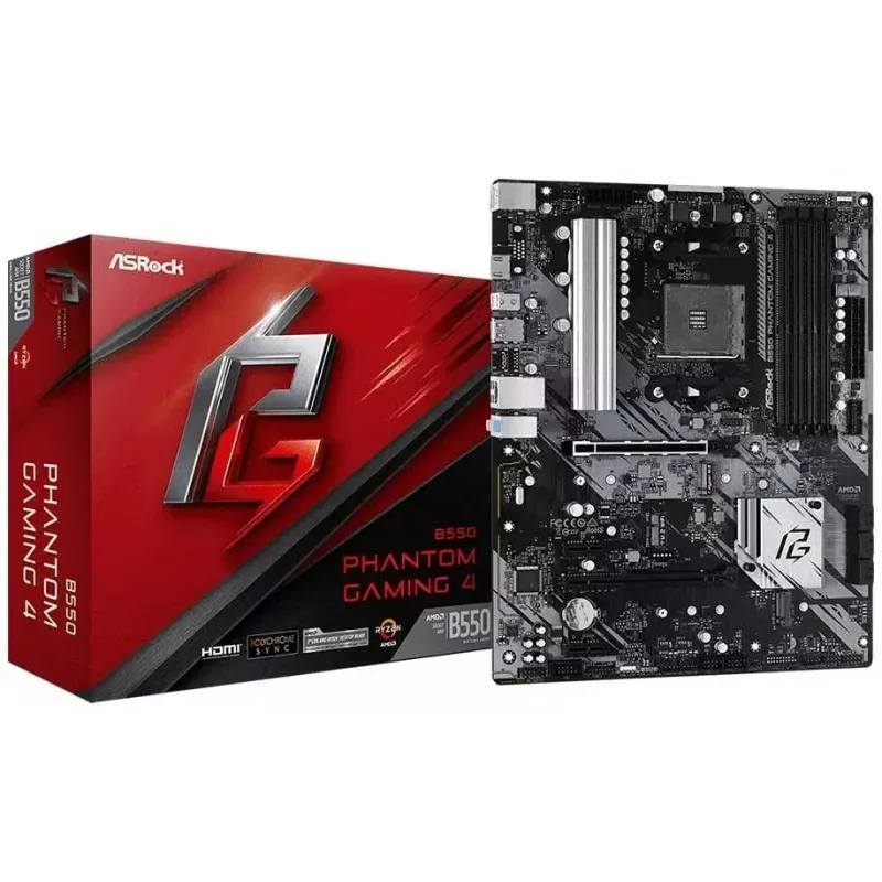 ASRock B550 Phantom Gaming 4 AMD B550 Socket AM4 ATX pagrindinė plokštė