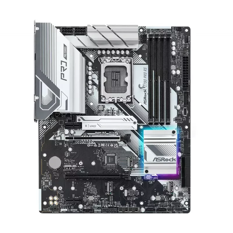 Motininė plokštė ASRock Z790 Pro RS – Intel Z790, LGA 1700, ATX, DDR5, 4 DIMM, 128 GB, 2,5 Gb LAN