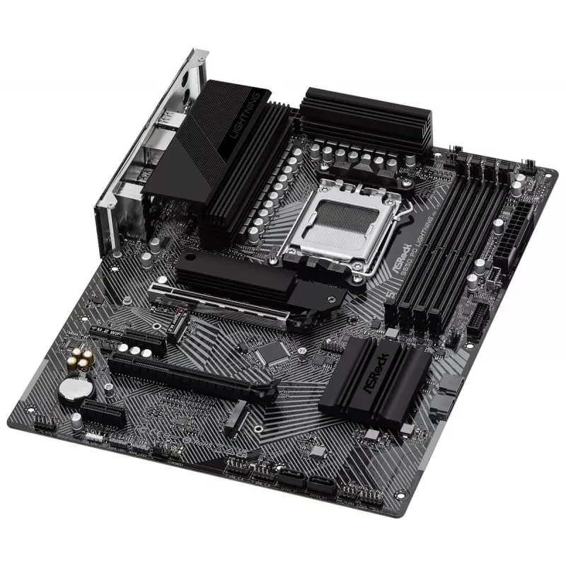 ASRock B650 PG Lightning pagrindinė plokštė AM5, AMD B650, USB 3.2, SATA 3, 7.1ch HD Audio, ATX
