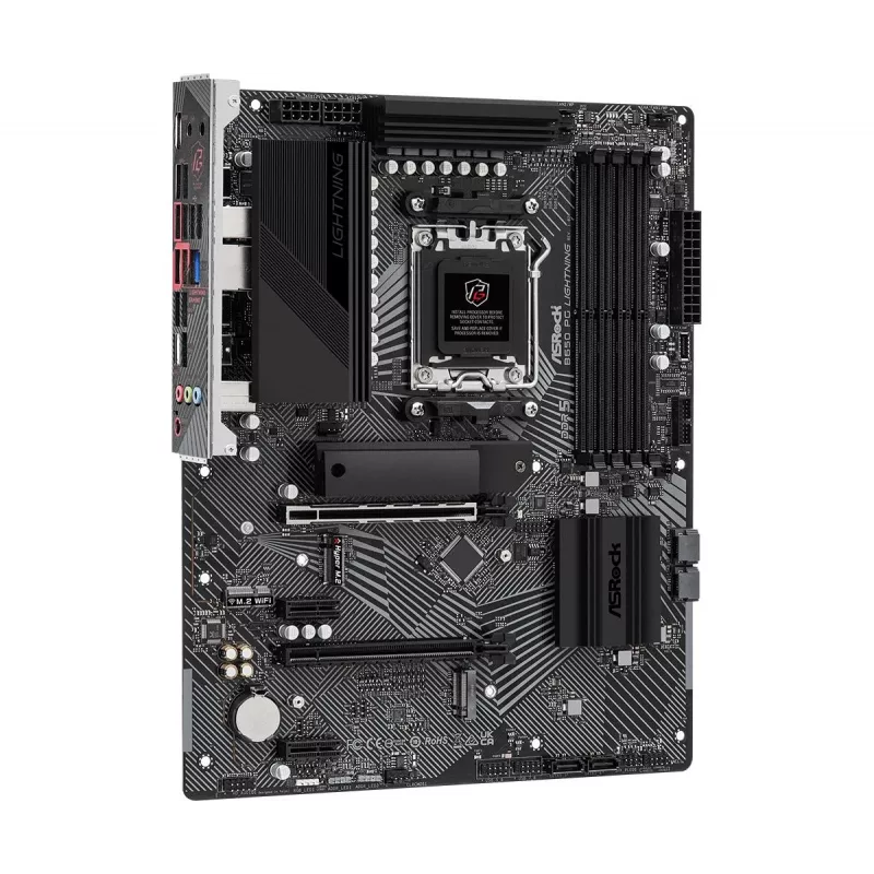 ASRock B650 PG Lightning pagrindinė plokštė AM5, AMD B650, USB 3.2, SATA 3, 7.1ch HD Audio, ATX