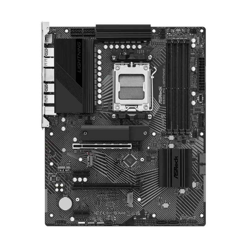 ASRock B650 PG Lightning pagrindinė plokštė AM5, AMD B650, USB 3.2, SATA 3, 7.1ch HD Audio, ATX