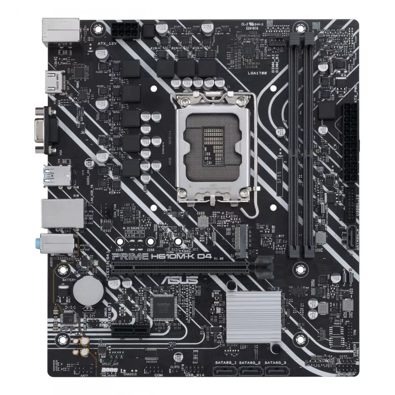 ASUS PRIME H610M-K D4 pagrindinė plokštė Intel H610 LGA 1700 micro ATX