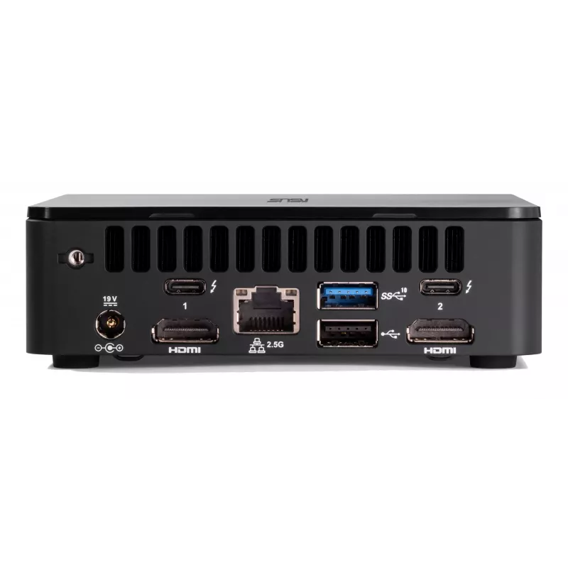 ASUS NUC 12 Pro Kit RNUC12WSKI700002I mini kompiuteris (barebone), Intel Core i7-1260P, Intel Iris Xe Graphics, 2x DDR4 SO-DIMM (maks. 64 GB), 2x M.2, Wi-Fi 6E, Bluetooth 5.2, 2,5GbE, juodas