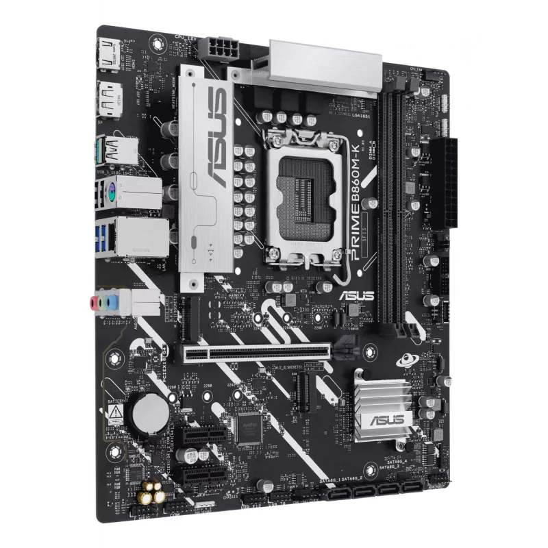 Motininė plokštė ASUS PRIME B860M-K — Intel B860, LGA 1851, micro ATX, DDR5, 2x M.2, 2 DIMM, 2.5Gb LAN