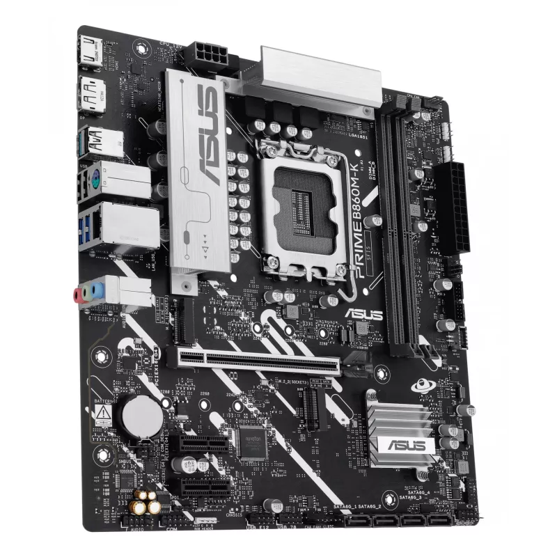 Motininė plokštė ASUS PRIME B860M-K — Intel B860, LGA 1851, micro ATX, DDR5, 2x M.2, 2 DIMM, 2.5Gb LAN