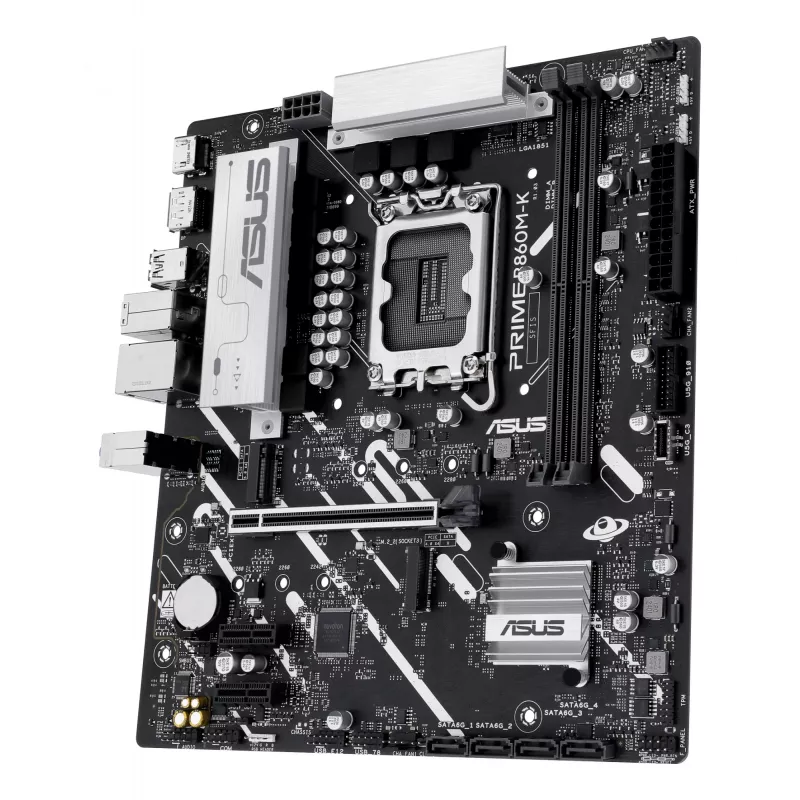 Motininė plokštė ASUS PRIME B860M-K — Intel B860, LGA 1851, micro ATX, DDR5, 2x M.2, 2 DIMM, 2.5Gb LAN