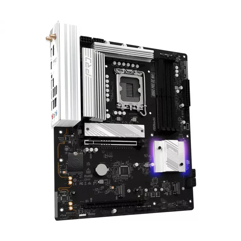 Motininė plokštė ASRock B860 Pro RS WiFi Intel B860 LGA1851 ATX, 4x DDR5 lizdai, 256 GB, Wi‑Fi 6E, 2,5GbE