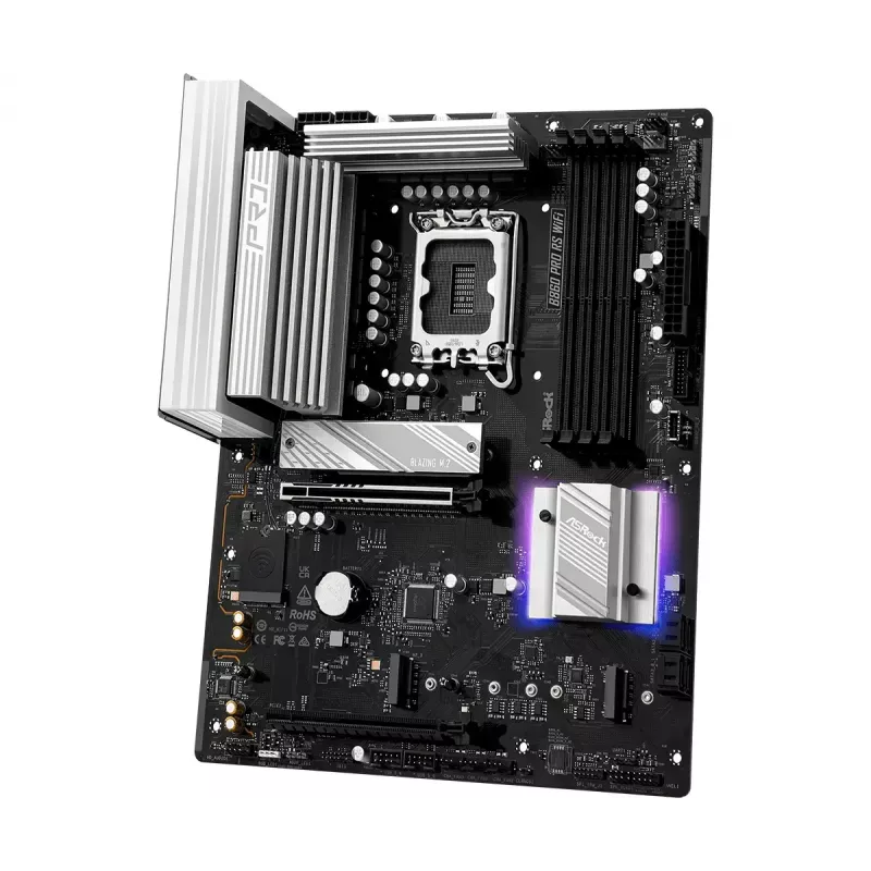 Motininė plokštė ASRock B860 Pro RS WiFi Intel B860 LGA1851 ATX, 4x DDR5 lizdai, 256 GB, Wi‑Fi 6E, 2,5GbE