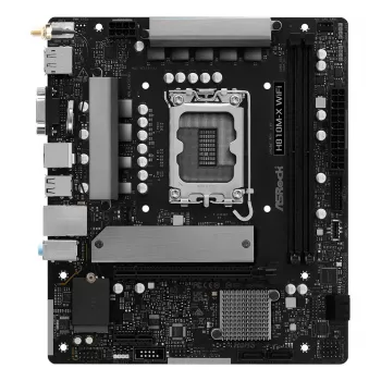 Motininė plokštė ASRock H810M-X WiFi — Intel H810, LGA 1851, microATX, DDR5, 2 DIMM, 128 GB, Wi‑Fi 5, 2.5Gb LAN, M.2, SATA III