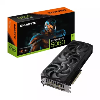 GIGABYTE GeForce RTX 5080 16GB GDDR7 PCIe 5.0 vaizdo plokštė, 30000 MHz atmintis, 256 bitų, WINDFORCE 3X, 3x DP 2.1a + 1x HDMI 2.1b