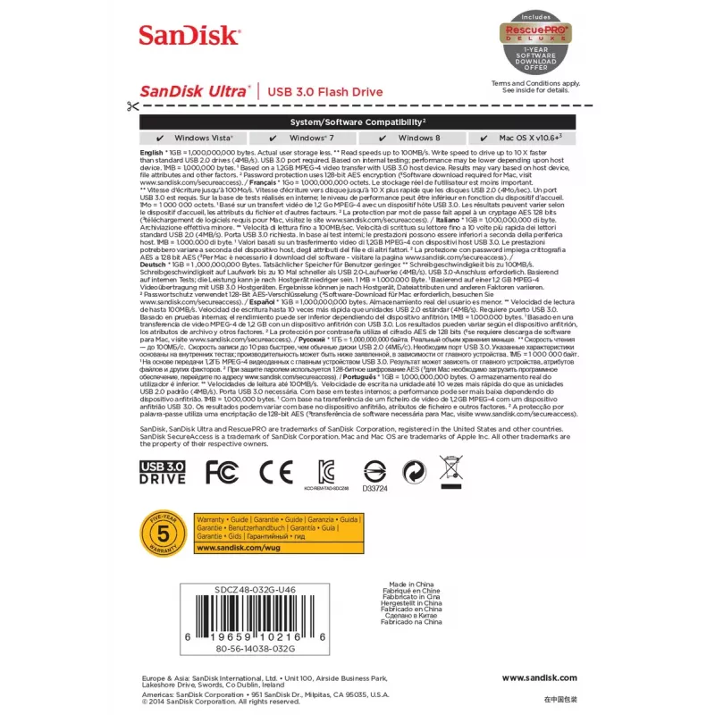 USB atmintinė SanDisk 32 GB USB Type-A 3.2 Gen 1 Juoda