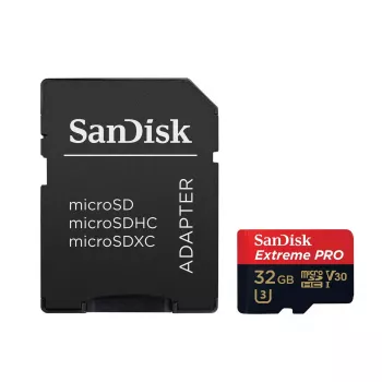 SanDisk Extreme Pro 32GB MicroSDHC UHS-I Class 10 atminties kortelė SDSQXCG-032G-GN6MA