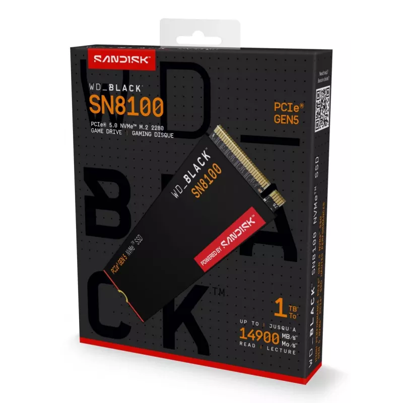 SSD diskas Western Digital 1 TB M.2 PCI Express 5.0 Black SN8100
