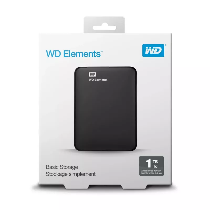 Išorinis kietasis diskas Western Digital 1TB 2,5 colio USB 3.2 Gen 1 WDBUZG0010BBK-WESN
