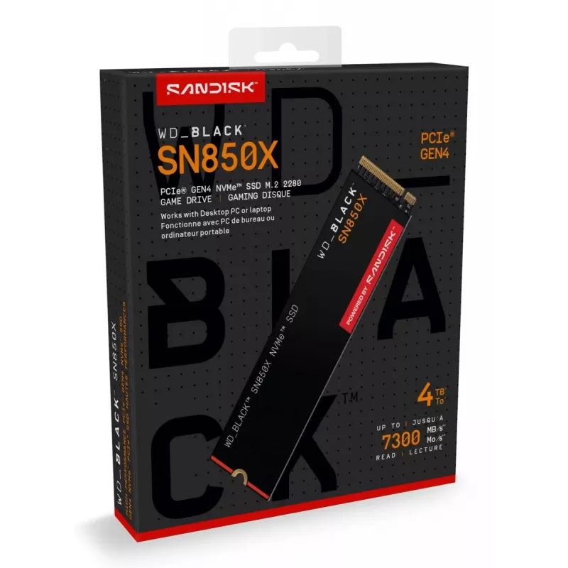 WESTERN DIGITAL SSD WD_BLACK SN850X 4TB PCIe Gen4 x4 M.2 2280
