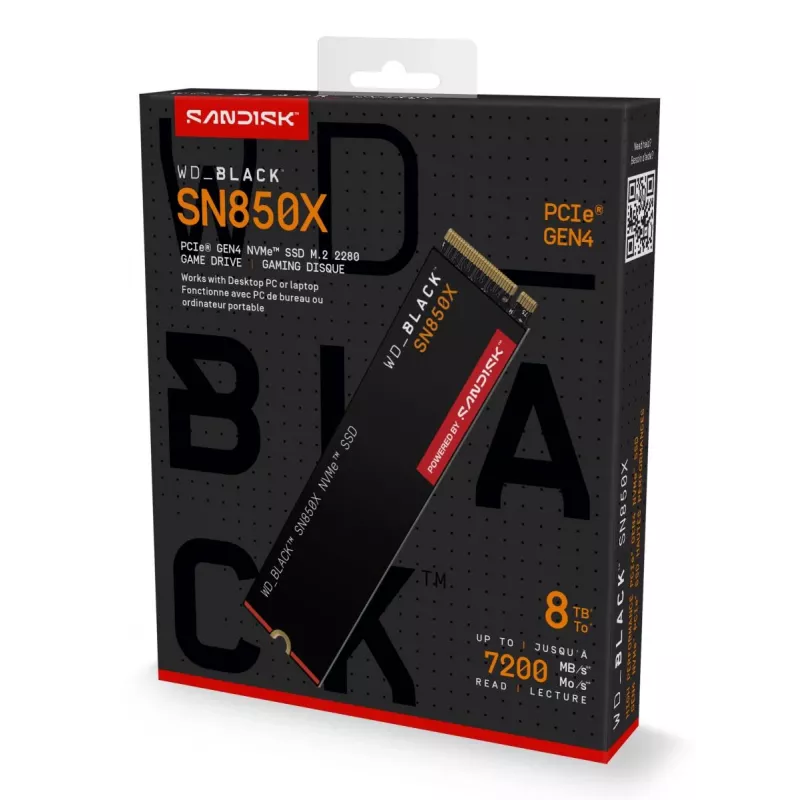 WESTERN DIGITAL SSD WD_BLACK SN850X 8TB PCIe Gen4 x4 M.2 2280