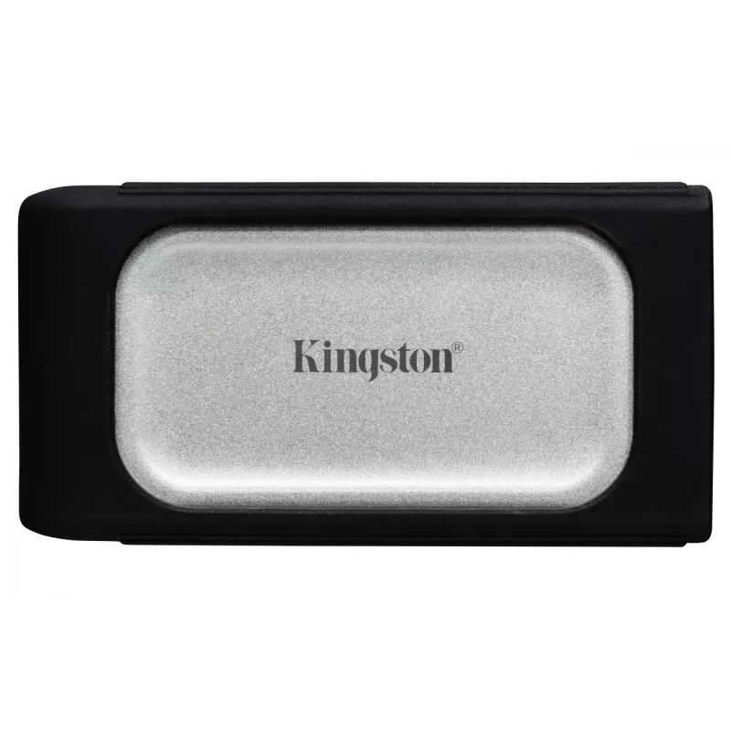 Kingston XS2000 1TB nešiojamas SSD, USB-C 3.2 Gen 2x2, 2000 MB/s, juodas/sidabrinis