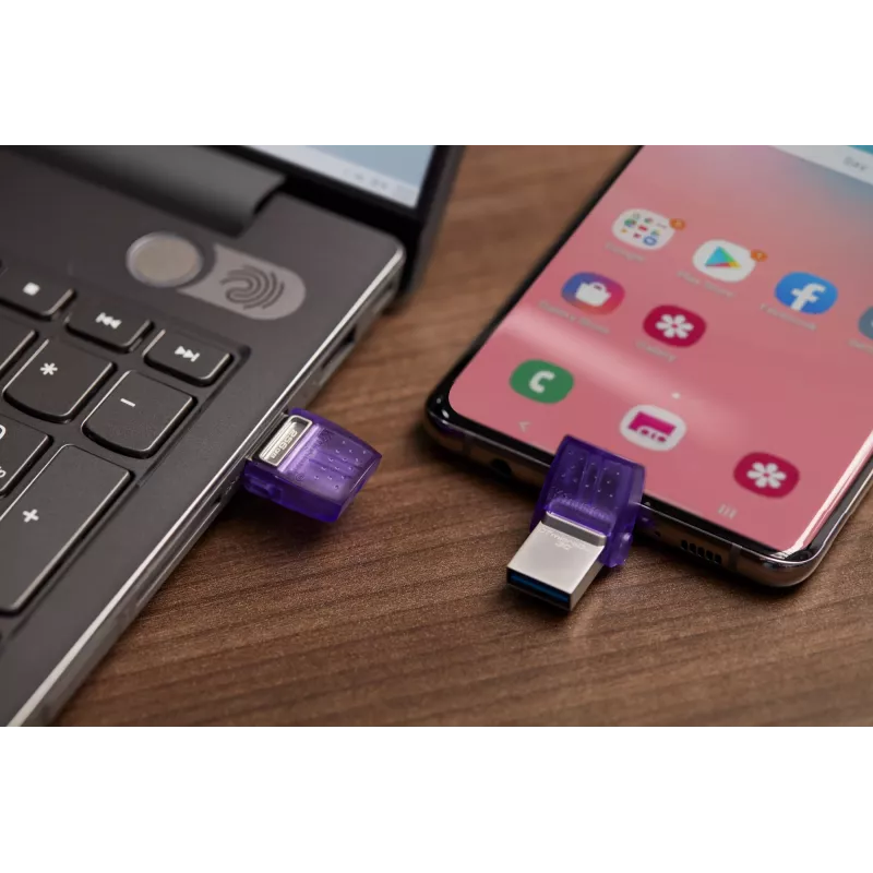 Kingston Technology DataTraveler 256GB microDuo 3C 200MB/s dviguba USB-A + USB-C atmintukas