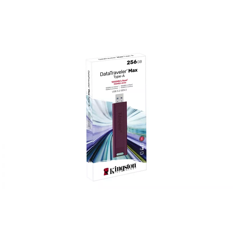 Kingston DataTraveler Max 256 GB USB 3.2 Gen 2 Tipo-A 1000R/900W