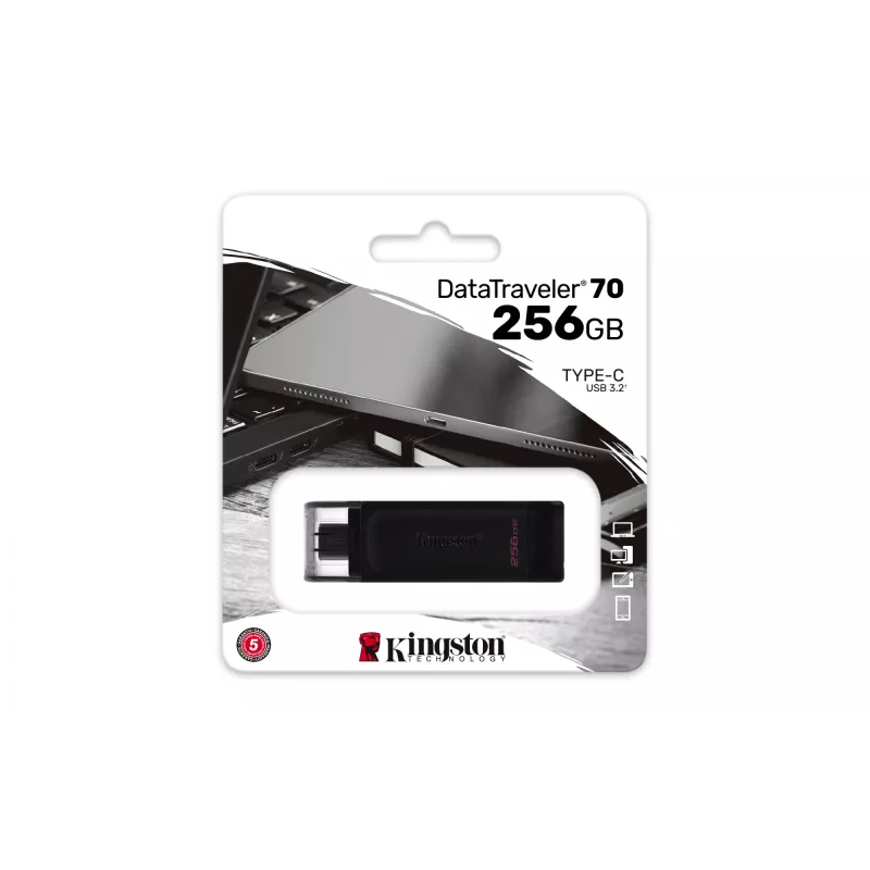 Kingston DataTraveler 70 256GB USB-C 3.2 Gen 1 atmintukas