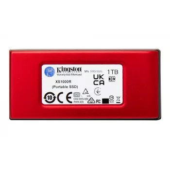 Kingston Technology 1TB XS1000 Raudonas išorinis USB 3.2 Gen 2 kietojo kūno diskas (SSD)