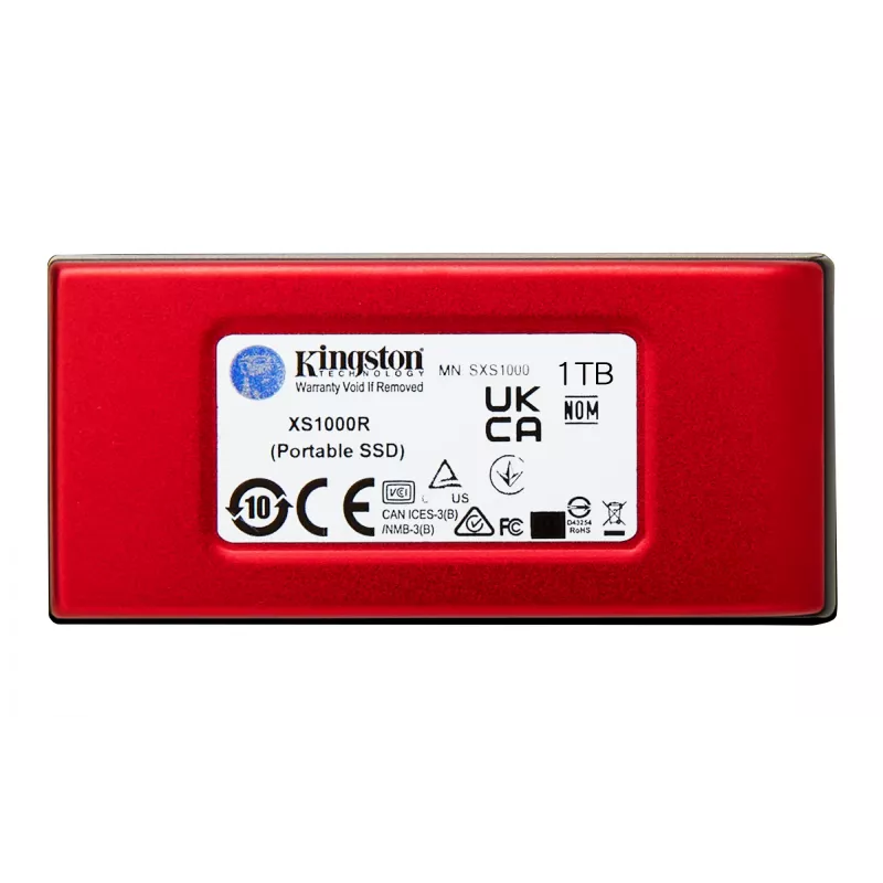 Kingston Technology 1TB XS1000 Raudonas išorinis USB 3.2 Gen 2 kietojo kūno diskas (SSD)