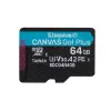 Kingston Technology 64GB microSDXC Canvas Go Plus Gen4 200MB/s A2 U3 V30 kortelė su adapteriu
