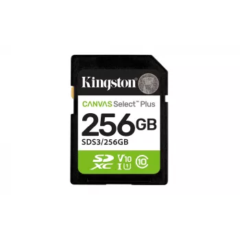 SDXC atminties kortelė KINGSTON Canvas Select Plus Gen3 256 GB SD UHS-I 150 MB/s C10 U1 V10