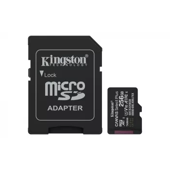 MicroSDXC atminties kortelė KINGSTON 256GB UHS-I Canvas Select Plus Gen3, Class 10, 150 MB/s, A1, V10