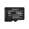MicroSDXC atminties kortelė KINGSTON 256GB UHS-I Canvas Select Plus Gen3, Class 10, 150 MB/s, A1, V10